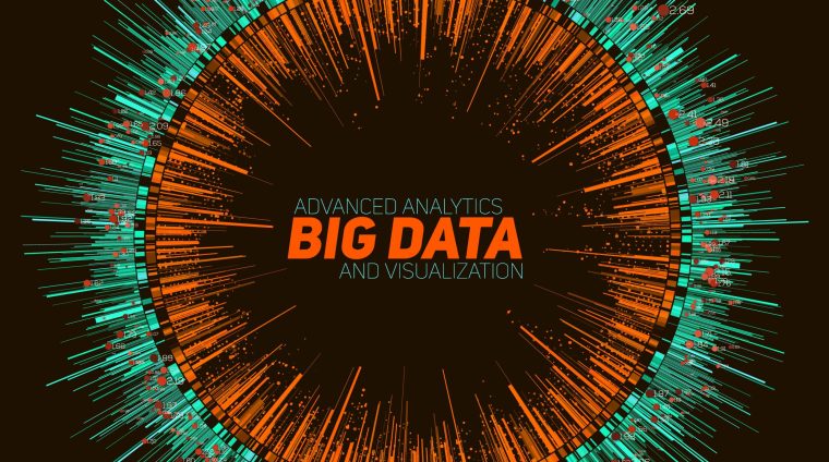 Vector abstract round big data visualization. Futuristic infographics design. Visual information complexity. Intricate data threads graphic. Social network or business analytics representation.